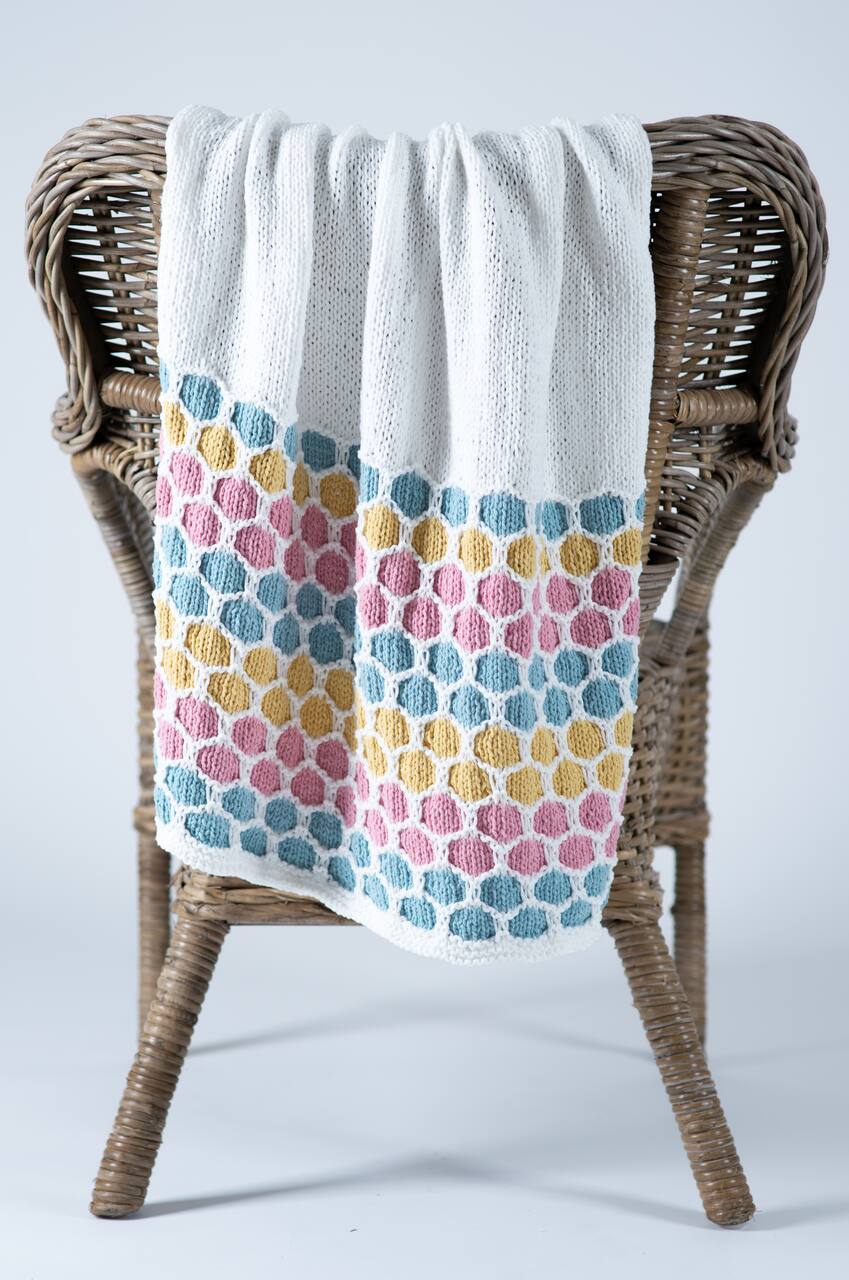 Lion Brand® Feels Like Butta® Bonus Bundle® Isabella Knit Bubble Blanket